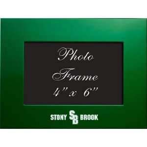 Stony Brook University   4x6 Brushed Metal Picture Frame   Green 