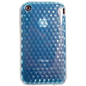  KingCase iPhone 3G & 3GS Gel Skin Diamonds Case (Blue 