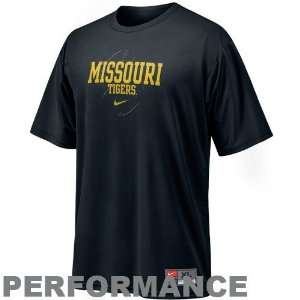  Nike Missouri Tigers Black Conference Performance T Shirt 