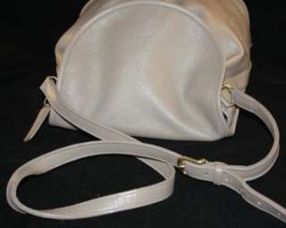   COACH Gray Tan Leather Duffle Purse Bag Authentic NYC Early 70s  