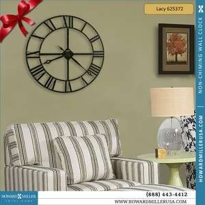   Miller 32 Wrought iron Wall Clock Finished charcoal gray  Lacy