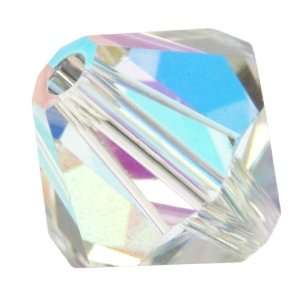  4mm Crystal Aurore Boreale 5328 Bi Cone Swarovski Crystal 