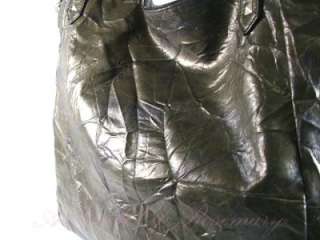 Kenneth Cole Reaction Wrinkled Shop Around Large Tote Bag Purse Black 