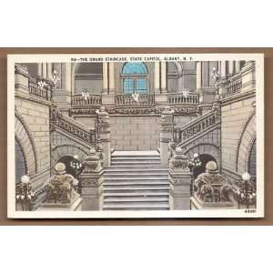   Postcard Grand Stairs state Capitol Albany New York 