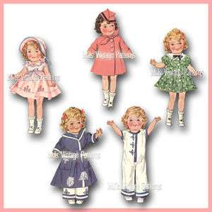 Vintage Shirley Temple Doll Clothes Dress Pattern ~ 16  