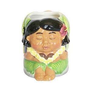    Hawaiian Coffee Mug Vintage Kissing Doll Girl Mug