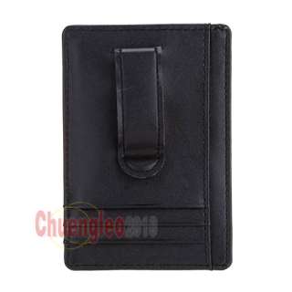 Genuine Leather Mens Money Clip Spring Clip Front Pocket Wallet  