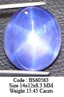 14x12 mm Blue Star Sapphire 6 Rays BS49909 (Lab) VIEW VDO  
