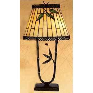    Lifestyles Antique Bronze Bamboo Tiffany Lamp