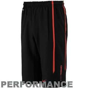 Nike Black Red T90 Woven 21.5 Outseam Performance Soccer Shorts 