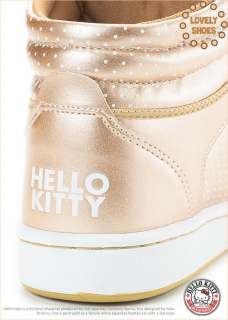 Sanrio Hello Kitty Ladys High Profile Style Casual Shoes Gold 910677 