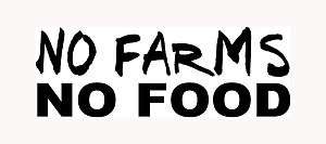   NO FOOD Sticker Car Window Vinyl Decal Dairy Meat Raise Animals Crops