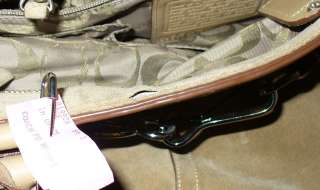 COACH Tan Brown Suede Satchel Purse Handbag Bag $298  