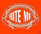 BITE ME GREAT white shark jaw tooth decal sticker