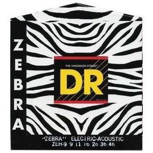  DR Strings ZEBRA Electric Acoustic Heavy (9 46) Musical 