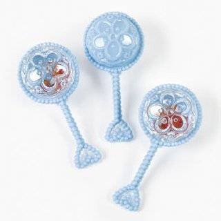  Plastic Blue Baby Rattle Candy Baby Shower Favor Holder 