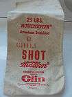 old 25 pound winchester lead shot bag western olin corporation