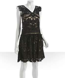 Marc by Marc Jacobs black cotton lace overlay dress