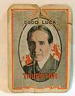 Howard Thurston Magician Throw Out Card 1920s 1930s Good Luck with 