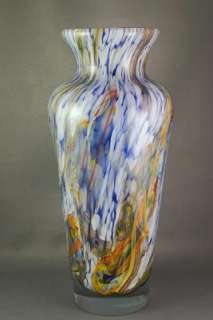 Marble Colored Glass Vase   Czech Republic  