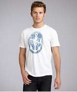 Nuco white cotton anchor graphic crewneck t shirt style# 316951301