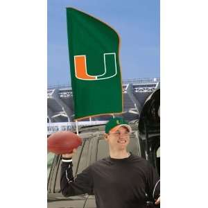 Miami Hurricanes Applique Embroidered Tailgate Car Window Flag  