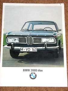 1967 BMW 2000 Ti Lux Brochure   BMW 2000 Tilux  
