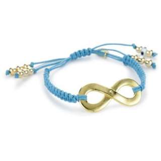 Blee Inara Turquoise Color Infinity Macramé Adjustable Bracelet 