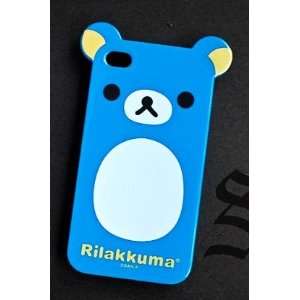  iPhone 4G Rilakkuma Bear Head Shape Series Soft Case/Cover 