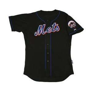  New York Mets Authentic Alternate Cool Base Jersey   Black 