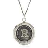 pyrrha wax seals sterling silver letter r necklace $ 166 00 m cohen 