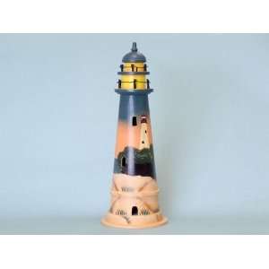 Sunset Wooden Lighthouse 16   Wooden Lighthouses   Nautical Decor 