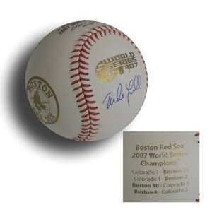  Autographed Mike Lowell 2007 World Series Commerative 