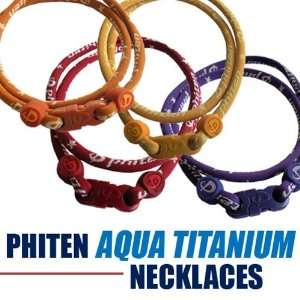  Phiten Titanium Star Necklace (Navy Blue) Sports 