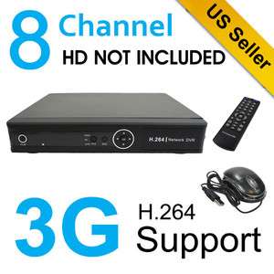 8CH Channel H.264 Surveillance Security CCTV DVR System 3G Network New 