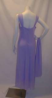 New Long Lilac Beaded Dress Pointed Hem MEDIUM Wedding  