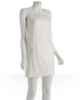 Vivienne Tam white cotton ric rac pocket sheath dress   up to 