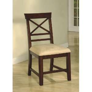  Set of 2 Contemporary Cross Design Dining Chairs