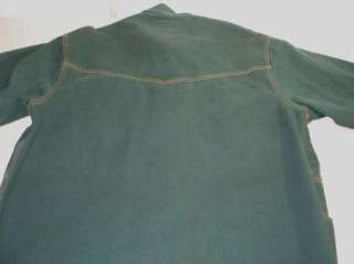 Lucky Brand Green Dungarees Jean Jacket Denim Size L vintage  