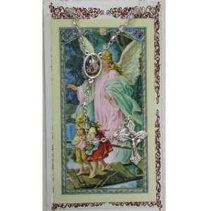  Guardian Angel Prayer Card Crystal Rosary. Everything 