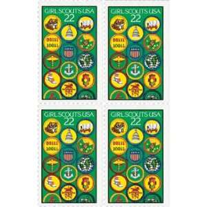 USA Block of 4 MNH Stamps Girl Scouts of America, Issued 1987 Scott 