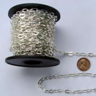 SILVER Plated Cable Chain 4.8 x 8.5mm