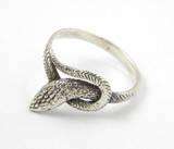 Sterling Silver Snake SERPENT Ring NEW S  