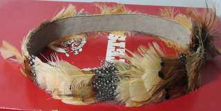   STETSON 4X XXXX BEAVER Western COWBOY HAT Size 7 BROWN Feather Band