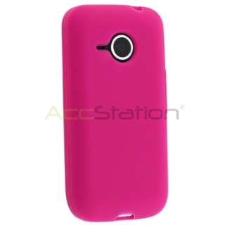   +Pink+Purple Silicone Rubber Gel Case Cover For HTC Droid Eris  