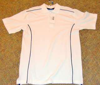   & Bucks New Wave brand Golf Polo Shirt White S/S *Athletic Cut