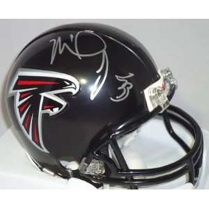 Signed Michael Turner Mini Helmet   * * 2A   Autographed NFL 