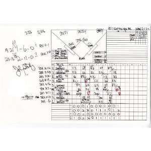 John Sterling Handwritten/Signed Scorecard Yankees at Rays 5 13 2008 