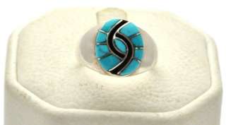 Zuni Turquoise Sterling Womens Ring   Amy Quandelacy  