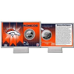  Denver Broncos Team History Silver Coin Card Sports 
